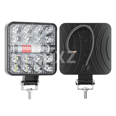3 Inch Square Light With Red & Blue Flashing