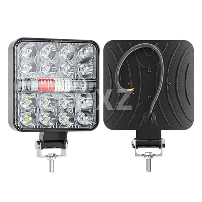 3 Inch Square Light With Red & Blue Flashing