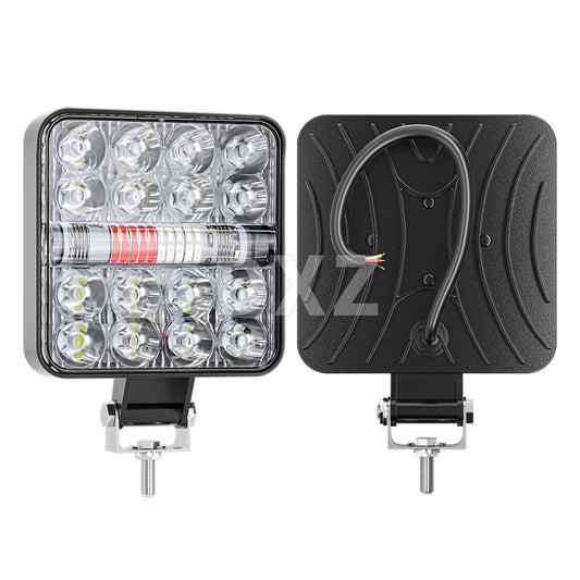 3 Inch Square Light With Red & Blue Flashing