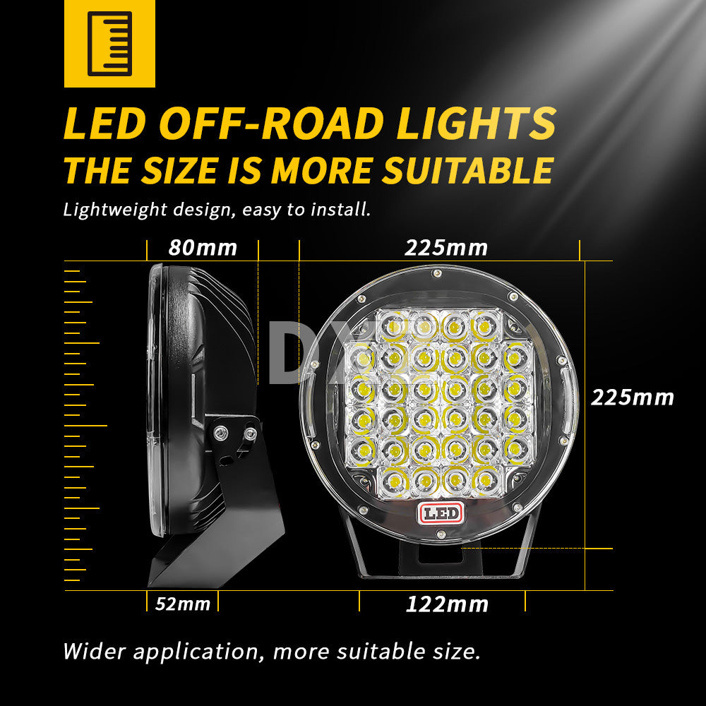 4X4 9 Inch Off-Road Driving Lights (2Pcs)