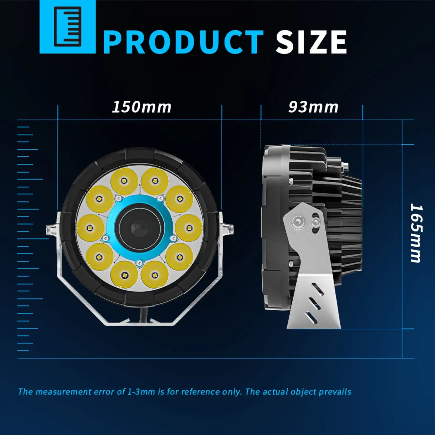 Round 7Inch Off-road Spotlight (2Pcs set)