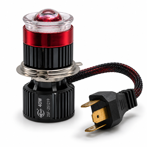 Mtop H4 Universal 40W LED Bike Bulb with Red & Blue Parking Light