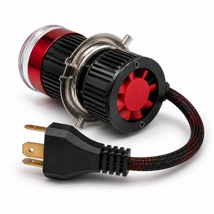 Mtop H4 Universal 40W LED Bike Bulb with Red & Blue Parking Light