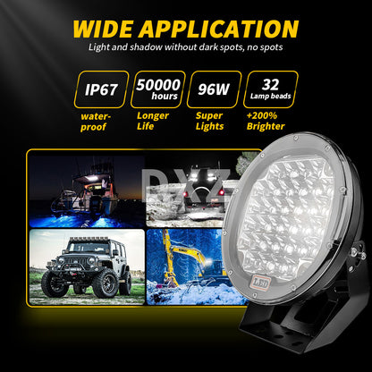 4X4 9 Inch Off-Road Driving Lights (2Pcs)
