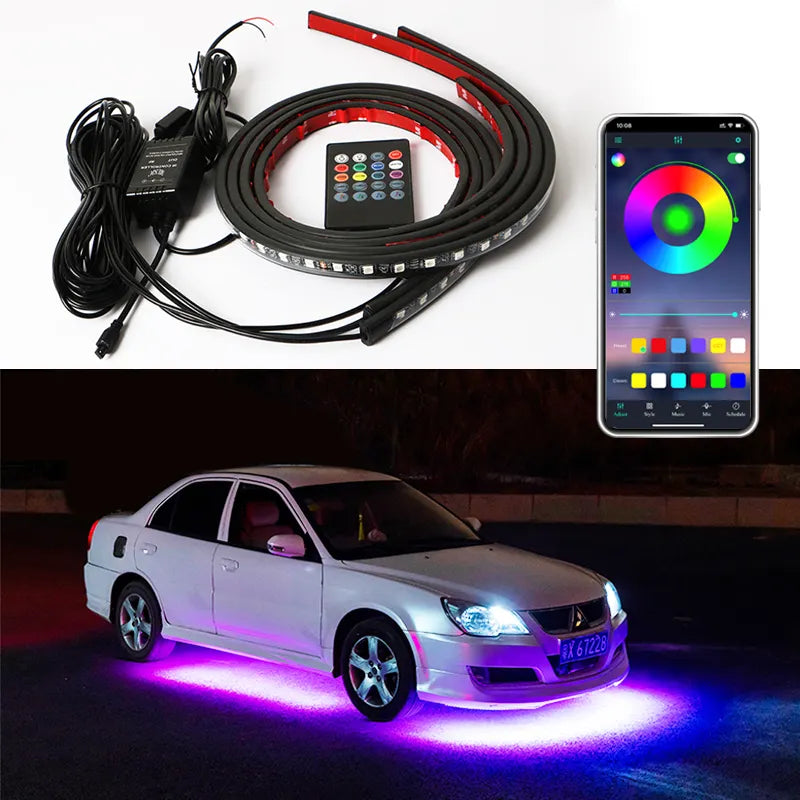 Underglow Neon Light Kit For Car (4Pcs set)