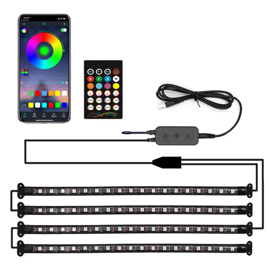 Atmosphere Light For Car (4Pcs Set)