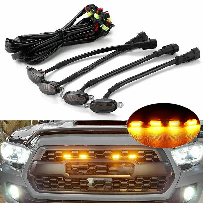 Grill Light for Car (4Pcs set)