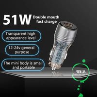 51W USB & C Port Fast Car Charger (1Pcs)