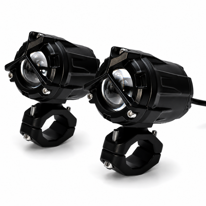 Ki Karry K93 45W Dual-Color Motorcycle Spotlights with Glowing Switch (1 Pair)
