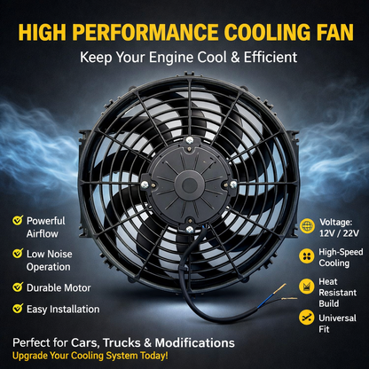 AC Hood Fan 12 Inch 2300RPM Tractor Truck Cooling Fan 12V /  24V (1Pcs)