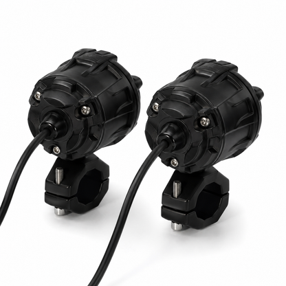 Ki Karry K93 45W Dual-Color Motorcycle Spotlights with Glowing Switch (1 Pair)